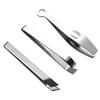 VALICLUD 3pcs Stainless Steel Hair Removing Pliers Pig Hair Puller Fish Bone Tweezers for Poultry Chicken Kitchen Use Precision Grip view 1