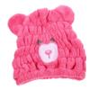 Baluue Coral Fleece Hair Towel Wrap for Absorbent Quick Drying Hair Drying Hat Soft Comfortable Bear Design Skin Friendly Practical for Home and Travel view 1
