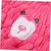 Baluue Coral Fleece Hair Towel Wrap for Absorbent Quick Drying Hair Drying Hat Soft Comfortable Bear Design Skin Friendly Practical for Home and Travel view 3