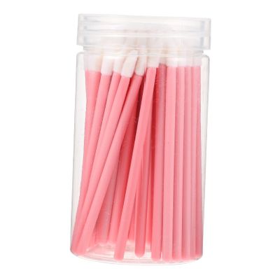 Healifty 100pcs Disposable Lip Gloss Applicator Brushes Precise Makeup Tool for Smooth Lipstick Application Pink Makeup Supplies for Home Professional Use