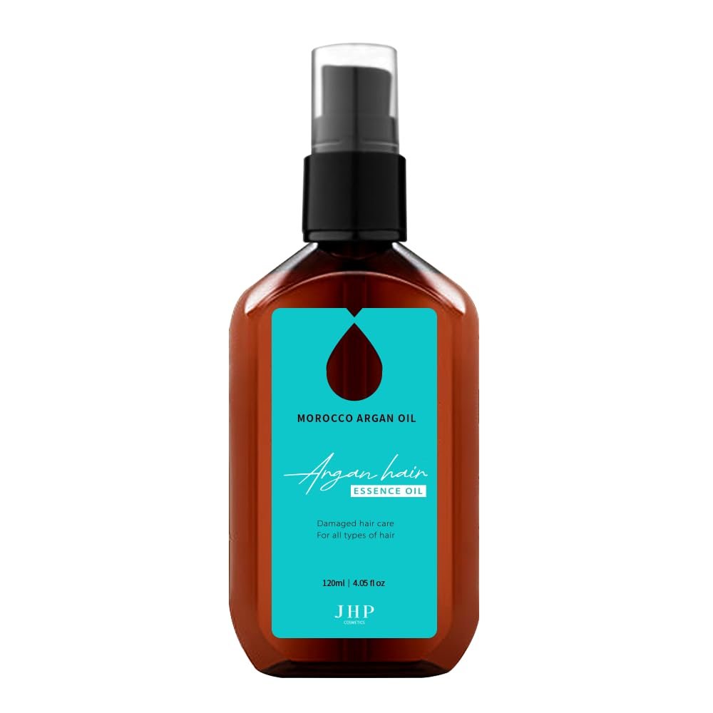 JHP Moroccan Argan Serum for Frizzy Dry Damaged Hair (Softening Natural Oils Care) lightweight hair treatment that helps smooth rough or coarse strands, including dry curly hair