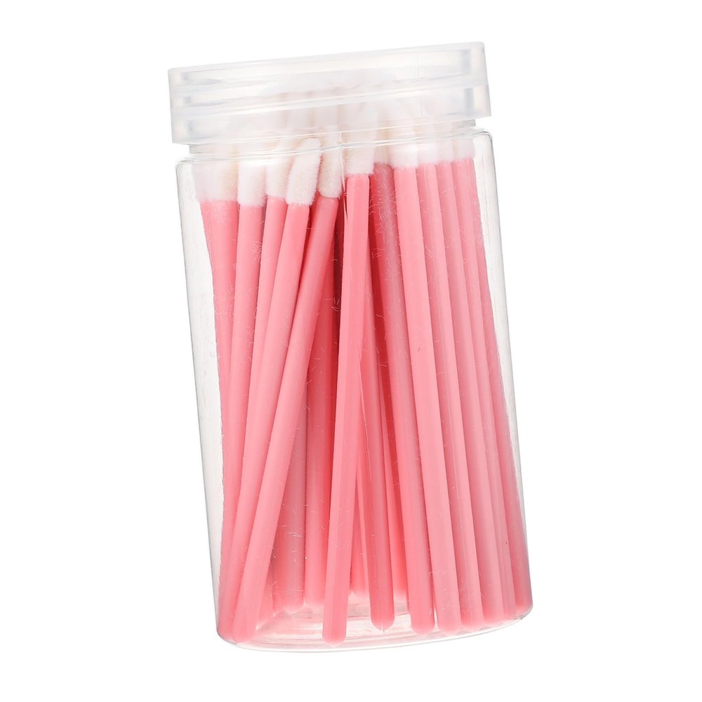 Didiseaon 100pcs Disposable Lip Brush Makeup Tool for Lipstick and Gloss Application Portable Pink Lipstick Applicators for Home Travel and Professional Use