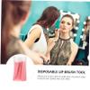 Didiseaon 100pcs Disposable Lip Brush Makeup Tool for Lipstick and Gloss Application Portable Pink Lipstick Applicators for Home Travel and Professional Use view 2