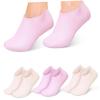 Healifty 4 Pairs Silicone Moisturizing Socks for Women Elastic Foot Care Gel Socks for Dry Cracked Skin in Pink and Nude Beauty Treatment for Smooth Feet view 1