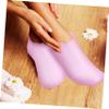 Healifty 4 Pairs Silicone Moisturizing Socks for Women Elastic Foot Care Gel Socks for Dry Cracked Skin in Pink and Nude Beauty Treatment for Smooth Feet view 3