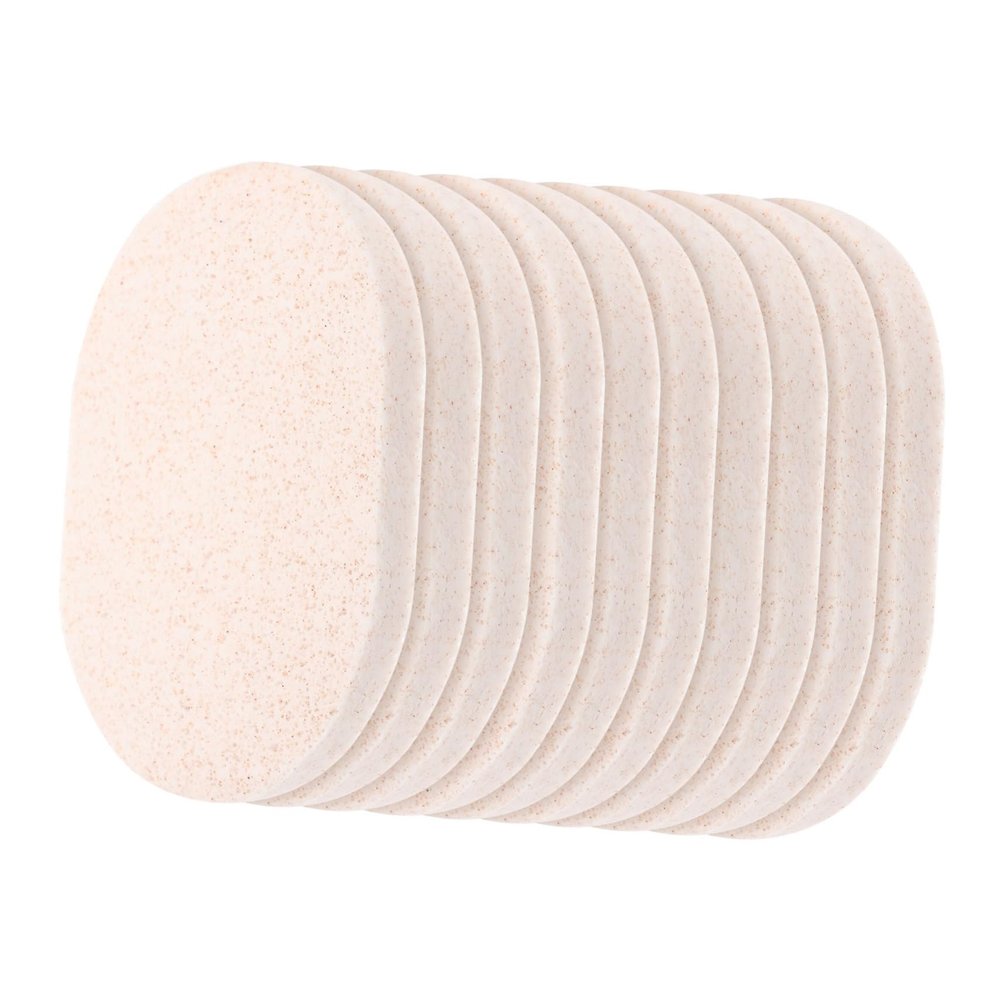 Beaupretty 10Pcs Reusable Facial Sponges Soft Skin Friendly Exfoliating Face Scrubbers for Daily Cleansing and Makeup Removal Household Face Wash Pads