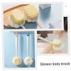 Baluue Double Side Bathing Body Brush with Long Handle Soft Bristle Back Scrubber for Deep Skin Cleansing and Massage Suitable for Men and Women Shower Use view 3