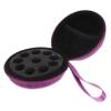 Baluue Slot Velvet Essential Oil Carrying Case with Frame Round Travel Organizer Bag for Bottles Portable Perfume Holder for Aromatherapy Storage and Gift Giving view 1