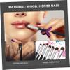 ETHZZLE 7pcs Eye Makeup Brush Hair Eyeshadow Eyeliner Brushes for Women Daily and Professional Use Black Handle Silver Ferrule view 3