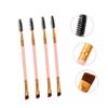 VICASKY 6Pcs Double Ended Eyebrow and Eyelash Brush with Angled Brow and Spoolie Brushes for Precise Eye Makeup Application Versatile Multi Use Tools for Beginners and Professionals Pink view 2
