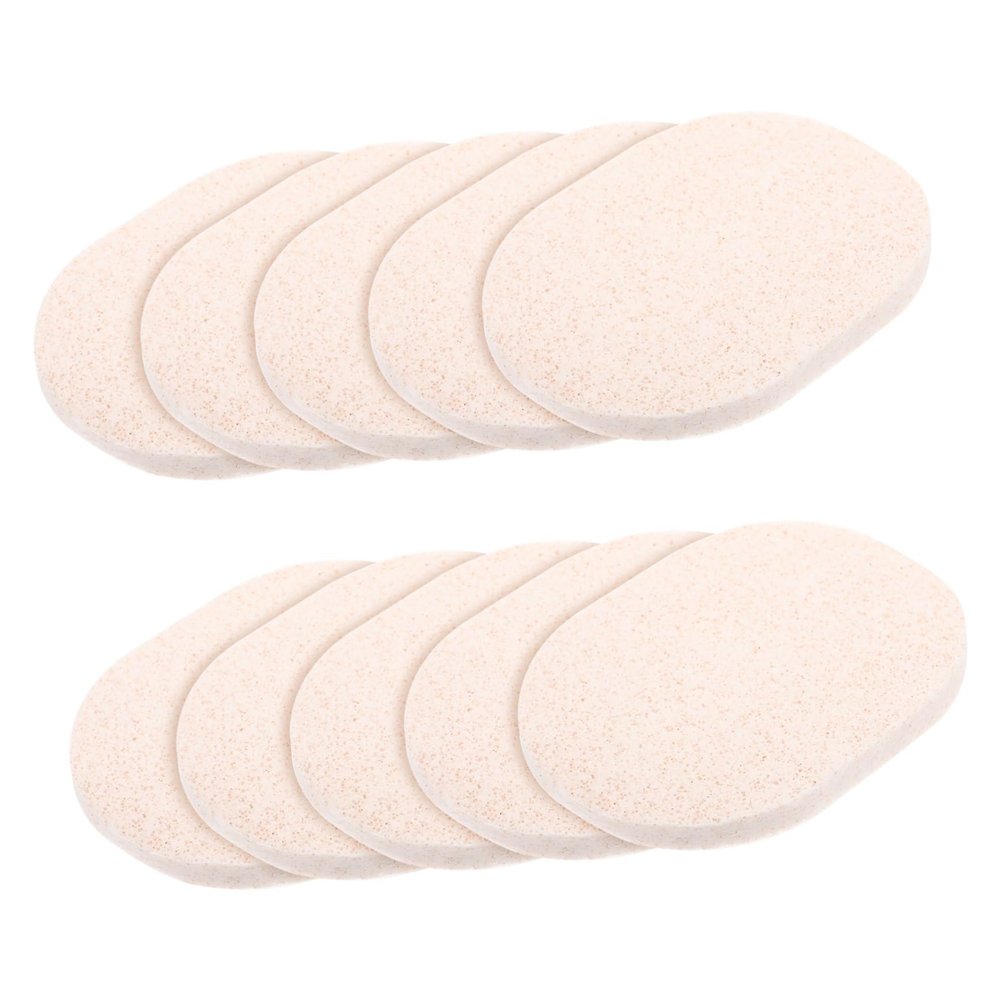 Baluue 10Pcs Portable Facial Sponges Multi Function Exfoliating Pads for and Makeup Removal Quick Drying Compact Face Cleaner for Travel and Daily Use