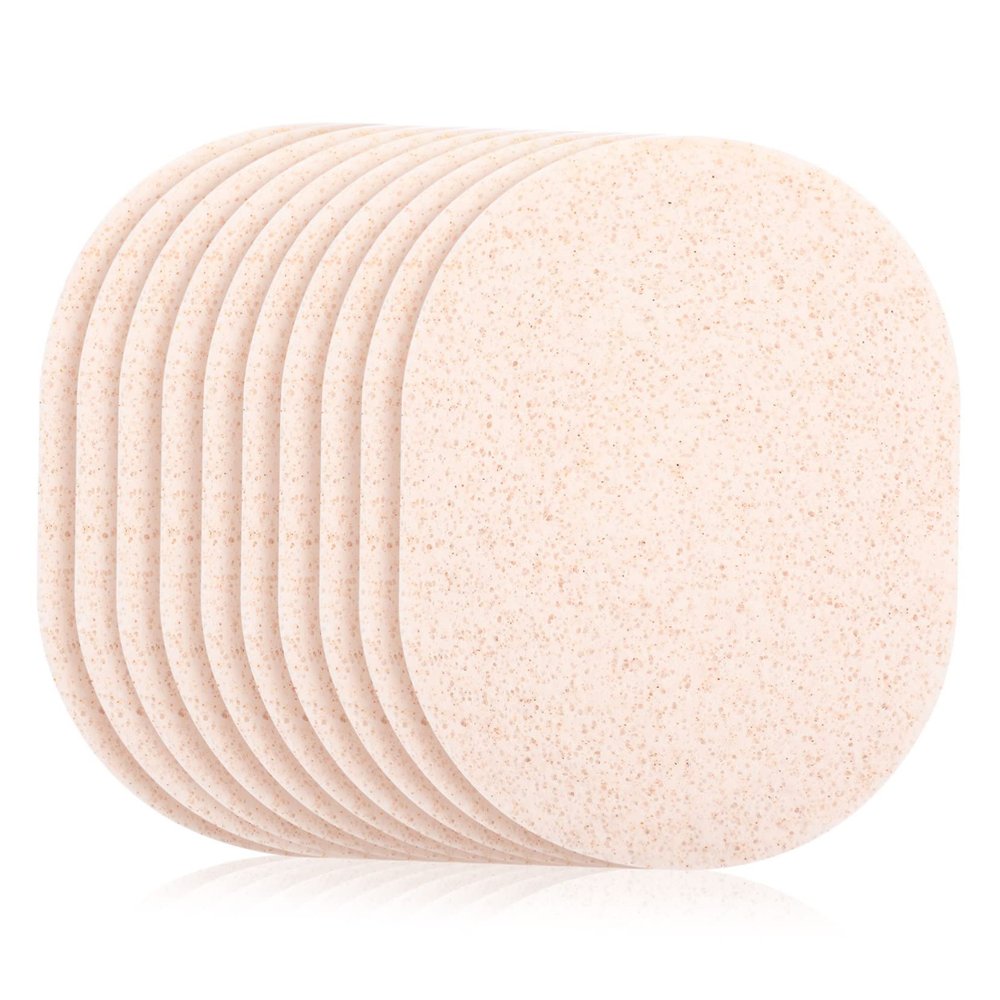 VICASKY 10Pcs Multi Function Facial Sponges for Gentle Exfoliation and Makeup Removal Portable Soft Facial Cleansing Pads for Home Use Convenient Handheld Face Scrubbers with Supple High