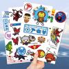 10 Sheets Superhero Temporary Tattoos for Kids, Cool Birthday Party Favors, Cute Cartoon Decoration Sticker Gifts for Teen Girl Boys Home Activity Class Prizes Carnival Christmas Rewards view 4