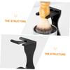 Baluue Acrylic Shaving Brush Stand with Non Slip Base and Compact Razor Holder for Mens Grooming Bathroom and Barber Use Includes Shaving Bowl for Clean Dry Storage view 3