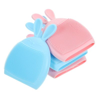 4pcs Silicone Facial Cleansing Brush Set Soft Face Scrubber for Deep Cleansing and Exfoliating for Skin Types Gentle Massage Tool for Daily Skin Care