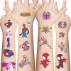 10 Sheets Spiderman Temporary Tattoos for Kids, Cool Birthday Party Favors, Cute Cartoon Decoration Sticker Gifts for Teen Girl Boys Home Activity Class Prizes Carnival Christmas Rewards view 1