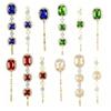 12 PCS Decorative Bobby Pins for Women's Hair, Rhinestone Bobby Pins, Jeweled Hair Pins Decorative Hair Accessories for Women Girls (Blue, Green, Red and Champagne) view 1