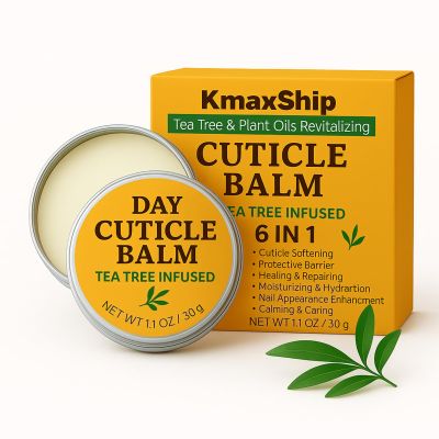 KmaxShip Tea Tree Oil Nail & Cuticle Balm - Cuticle Cream & Butter for Dry, Damaged Cuticles - Cuticle Healing Treatment, Moisturizer & Softener, 1.1 OZ, 1 Pack