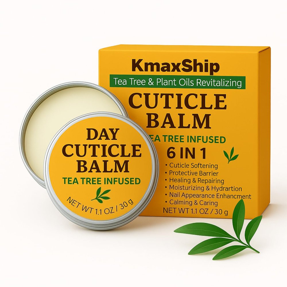 KmaxShip Tea Tree Oil Nail & Cuticle Balm - Cuticle Cream & Butter for Dry, Damaged Cuticles - Cuticle Healing Treatment, Moisturizer & Softener, 1.1 OZ, 1 Pack