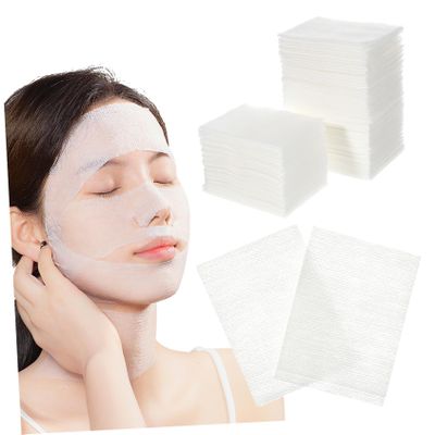 Baluue 2 Packs Stretchable Cotton Makeup Pads Each Soft Facial Cotton Pads for Makeup Removal Toner Application Gentle Lint for