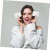 Baluue 2 Packs Stretchable Cotton Makeup Pads Each Soft Facial Cotton Pads for Makeup Removal Toner Application Gentle Lint for view 2