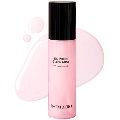 FROM ZERO EX-PDRN Glow Mist, Pink Ceramide Toner Spray, Korean Glass Skin, Hydration, Moisturizing, Broccoli PDRN, Jinseng Exosomes, 3X Collagen, Niacinamide, Holiday Stocking Stuffers