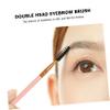 Wakauto 6Pcs Dual Ended Eyebrow and Lash Curling Brush and Makeup Tools with Soft Artificial Portable Pink Eyebrow Brush Spoolie for Precise Grooming and Styling view 3