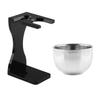 Didiseaon Stainless Steel Shaving Bowl and Brush Stand for Men Portable Razor Holder with Compact Design Practical Beard Grooming Accessories for Clean Shave and Bathroom Use view 1