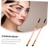 Didiseaon 6Pcs Double Ended Angled Eye Brow Brushes with Spoolie for Multi Functional Eyelash and Eyebrow Makeup Tools Handle Birthday Gift view 3