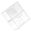 ABOOFAN 2pcs Organizer Bins Plastic Desktop Storage Boxes Compact Pull Out Vanity Organizers for Makeup Jewelry Earrings and Small Items Stackable Storage for Bedroom Bathroom Kitchen view 1