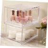ABOOFAN 2pcs Organizer Bins Plastic Desktop Storage Boxes Compact Pull Out Vanity Organizers for Makeup Jewelry Earrings and Small Items Stackable Storage for Bedroom Bathroom Kitchen view 2