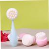 3Pcs Facial Cleansing Brush Dual Sided Face Wash Scrubber for Gentle Exfoliation and Facial Massage Tool view 3