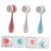 3Pcs Facial Cleansing Brush Dual Sided Face Wash Scrubber for Gentle Exfoliation and Facial Massage Tool view 4
