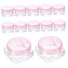 Baluue 12Pcs Portable Cream Containers Square Bottom Cosmetic Jars for Lotion Ointment Travel Sample Storage with Leak Resistant Design for Skincare and Makeup view 1