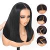 Smilenice 210% Density 13x6 Full Lace Frontal Bob Wig Human Hair 12A Brazilian Virgin Human Hair Pre Plucked HD Transparent Lace Glueless Wigs 14 Inch view 2