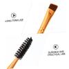 FOMIYES 6Pcs Dual Ended Eyebrow and Eyelash Brush Angled Eye Brow Makeup Tools with Spoolie for Precise Grooming and Lash Separation Portable Pink Brushes for Everyday Use view 4