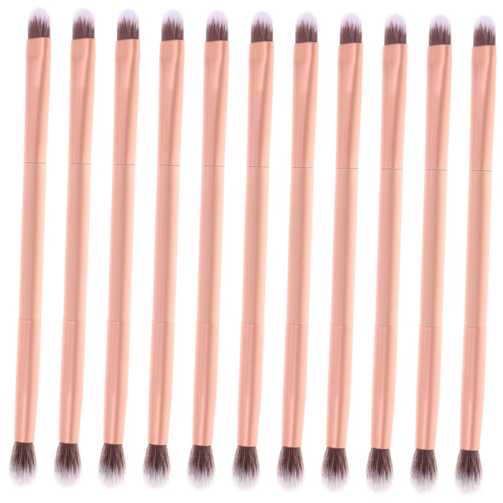 Baluue 24pcs Double Ended Eye Shadow Makeup Brushes for Women Lightweight Portable Face Makeup Brush Kit with Soft High Density Bristles for Precise Application and Blending