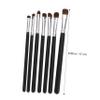Beaupretty 7pcs Premium Eye Makeup Brush Portable Eyeshadow Brushes with Black Handle Silver Ferrule Soft Horse Hair for Women Daily and Professional Use view 2