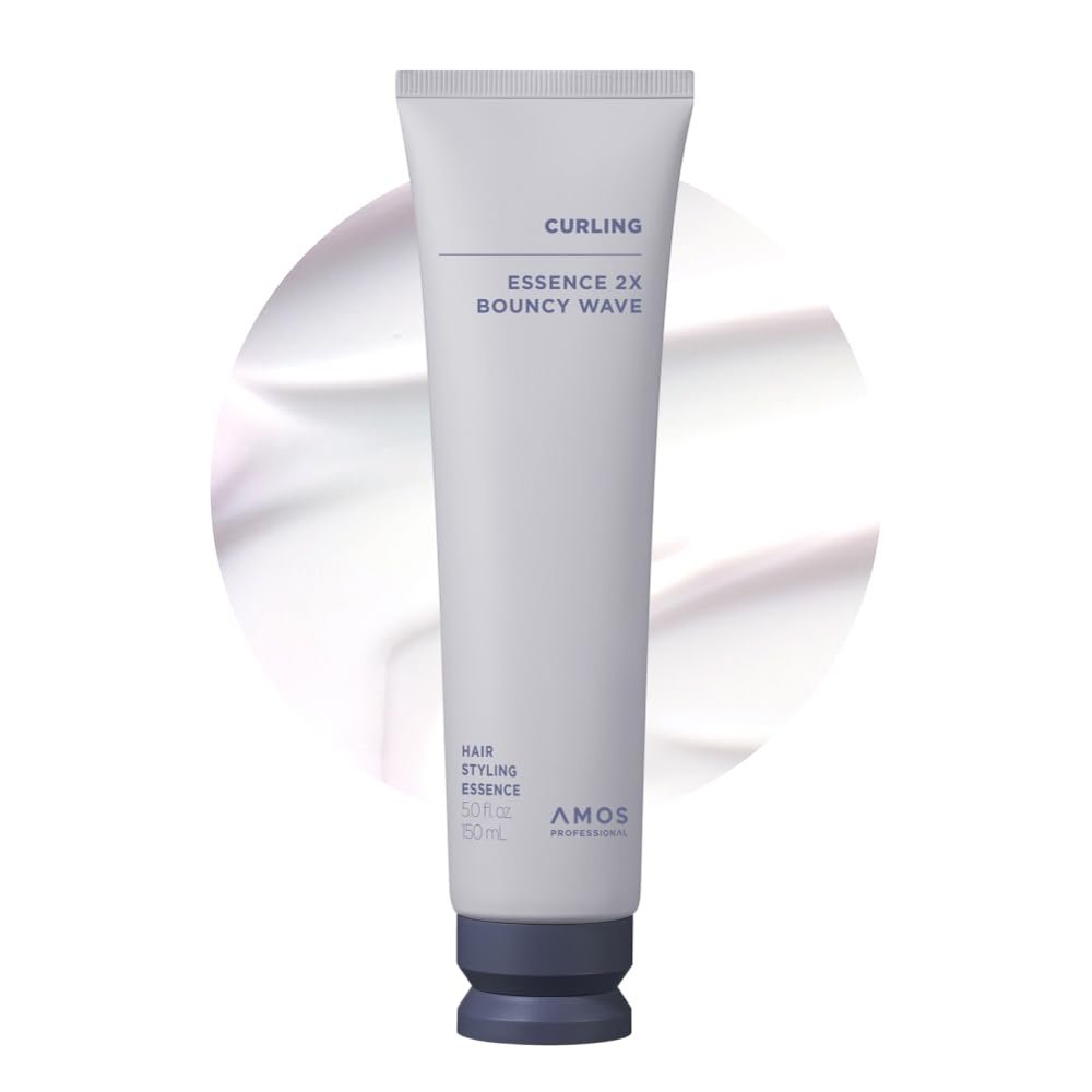 AMOS PROFESSIONAL Curling Essence 2X Bouncy Wave | For Wavy and Curly hair | Anti-Frizz Hair Styling Gel, 2 in 1 Hydrate and Smooths, Korean Hair Essence, 5 fl. oz.