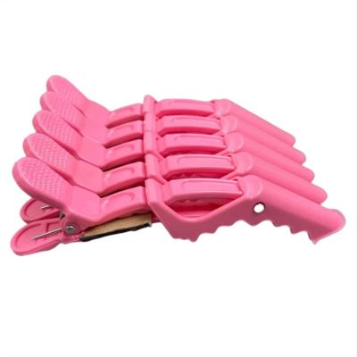 100pcs Alligator Hair Clips Plastic Nonslip Hairpin Black Pink Durable Hair Clamp Hairdressing Styling Accessories for Woman Man(Pink)