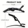 100pcs Alligator Hair Clips Plastic Nonslip Hairpin Black Pink Durable Hair Clamp Hairdressing Styling Accessories for Woman Man(Pink) view 2