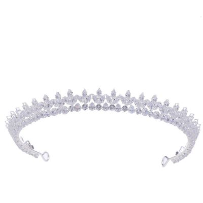 14K gold simple moissanite crown, versatile bridal headpiece, fashionable gift for birthday parties and evening parties, fashionable gift for women, cocktail parties and photography shoots (Style 2)