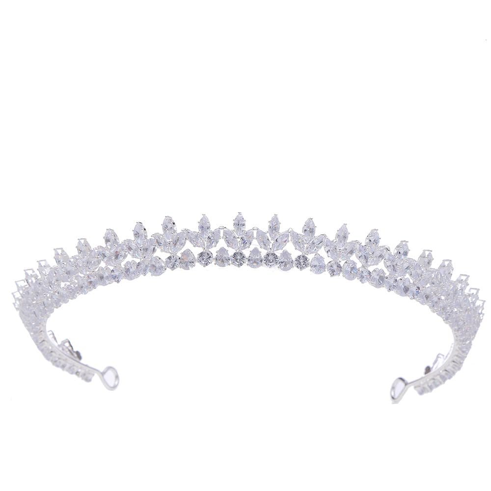 14K gold simple moissanite crown, versatile bridal headpiece, fashionable gift for birthday parties and evening parties, fashionable gift for women, cocktail parties and photography shoots (Style 2)