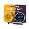 KmaxShip Tea Tree Oil Cuticle Balm Day & Night Set - Cuticle Cream & Butter for Dry, Damaged Cuticles - Includes Cuticle Brush for Easy Application - Cuticle Healing Treatment Moisturizer, 1.1 OZ 2PK view 1