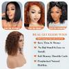 Glueless Wigs Human Hair Pre Plucked Pre Cut, Short Curly Deep Wave Lace Front Wigs Human Hair, 180% Density Wear and Go Glueless Bob Wig Human Hair for Women 14 Inch Light Brown view 3