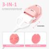 3PCS Extender Handle Set,17in Lengthen Detachable Long Handle Back Brush*1,Silicone Body Scrubber for Gentle Exfoliating and Massage Can Produce Rich Foam*2,Long Handle Back Scrubber for Men (White) view 4