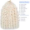 White Short Jamaican Bounce Crochet Hair 5 Packs 2X Ringlet Wand Curl 8 Inch Curly Crochet Hair Extensions Curly Crochet Braiding Hair 100 Roots view 3