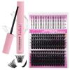 FADLASH Cluster Lash Glue Remover 5 ML Lash Remover and Lash Clusters 80D+100D Eyelash Clusters 10-18mm Spikes 14-20mm view 1