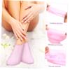 Baluue 4 Pairs Silicone Gel Moisturizing Socks for Women Foot Care Soft Skin Treatment for Dry Cracked Heels Comfortable Foot Cover Sleep Socks in Pink and Nude Colors view 3