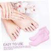 Baluue 4 Pairs Silicone Gel Moisturizing Socks for Women Foot Care Soft Skin Treatment for Dry Cracked Heels Comfortable Foot Cover Sleep Socks in Pink and Nude Colors view 4